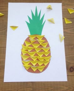 an image of a pineapple made out of paper