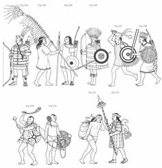 an image of ancient people in different poses