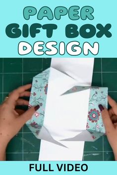 the paper gift box is cut into pieces with scissors