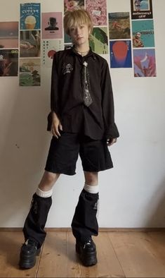 Androgynous Fashion Male, Male Punk Outfits, Harajuku Fashion Male, Punk Fashion Male, Visual Kei Outfits, Nana Clothes, Streetwear Ideas, Androgynous Outfits