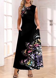 Color:Black;Size:S;Size:M;Package Contents:1 X Dress;Occasion:Other;Style:Casual; Black A-line Maxi Dress For Beach, Casual Black Maxi Dress For Spring, Black A-line Maxi Dress For Spring, Casual Black A-line Maxi Dress, Black A-line Casual Maxi Dress, Black A-line Maxi Dress Casual Style, Black A-line Maxi Dress For The Beach, Latest Dress For Women, Jersey Knit Dress