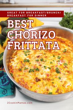 the best chorizo frittata recipe is shown