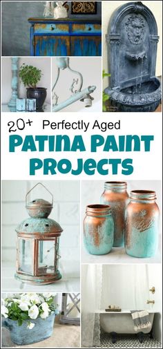 the cover of 20 + perfectly aged patina paint projects