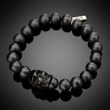 Lazaro. Need. - MEDIUM BLACK ONYX & JET SKULL MEN'S BRACELET Mens Handmade Jewelry, Skull Bracelet Men, Mens Accessories Bracelet, Black Hills Gold Jewelry, Gothic Jewellery, Big Men Fashion, Black Jet