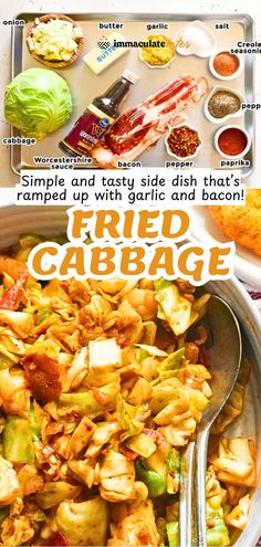 Southern Fried Cabbage is a simple and tasty side dish that’s ramped up with garlic and bacon! Ready in no time, this dish is one of the healthiest options you can prepare for your family. Sautéed low and simmered in its own juices, it’s not really fried, making it a delicious and nutritious addition to any meal. #FriedCabbage #SouthernCooking #HealthySides #QuickRecipes #ComfortFood Southern Fried Cabbage, Planning Organization, Fried Cabbage, Fit Food, Food Shopping, Healthy Side, Southern Cooking, Eating Clean, Inspirational Prayers