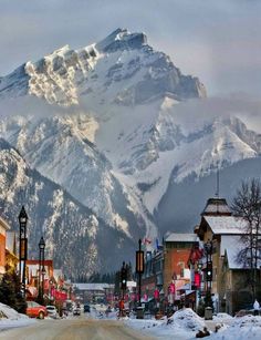 the mountains are covered with snow in this town