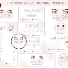 the edit yourself lashes bundle is shown in pink