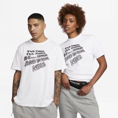 Made with heavyweight cotton in a relaxed fit, this graphic NOCTA tee elevates your daily rotation. Be honest, wear Nikes and embrace the spirit of the night. Mens Accessories Fashion, Be Honest, Athletic Fits, Active Wear Tops, White Style, White Nikes, The Spirit, White T, Nike Men