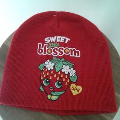 Shopkins Official Skully Hat Nwot From A Smoke Free And Pet Free Environment. Cute Red Hat As Gift, Red Cute Hat, One Size Fits Most, Cute Red Hat For Gift, Cute Red Hat, One Size Fits Most, Casual Beanie For Playtime, Playful Red Hat For Spring, Playful Red Hats For Playtime, Playful Red Hat For Playtime, Cute Red Winter Hat