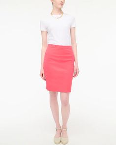 Factory: Pencil Skirt For Women Lined Mini Length Skort, Classic Fitted Skort For Summer, Classic Fitted Summer Skort, Summer Workwear Knee-length Skirt, Relaxed Mini Skort, Chic Midi Pencil Skirt With Lining, Flattering Midi Skirt For Summer, Elegant Mini Skirt For Spring, Relaxed Mini Pleated Skirt