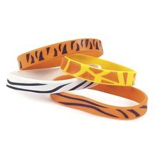 three wooden bracelets with different colors and designs on them, one is yellow and the other is white