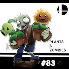 an image of plants and zombies in cartoon form