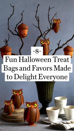 an image of halloween treat bags and favors made to delight everyone with text overlay that reads, fun halloween treat bags and favors made to delight everyone