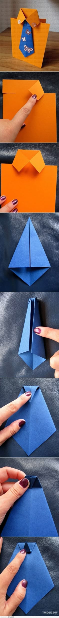 several different types of folded paper on top of each other