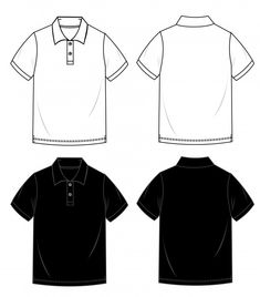 Polo shirt fashion flat sketch template ... | Premium Vector #Freepik #vector #mockup #sketch #man #clothes Polo Shirt Design, Polo Design, Flat Sketches