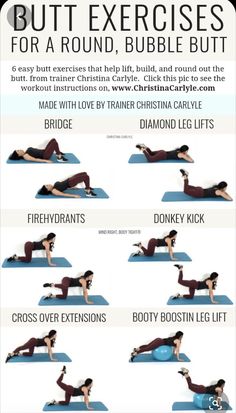 Bigger Buttocks Workout, Gym Plan For Women, Bigger Buttocks, Workout Instructions, Bigger Buttocks Workout Exercises, Pilates Workout Routine, Workout Beginner, Leg Exercises, Workout Exercises