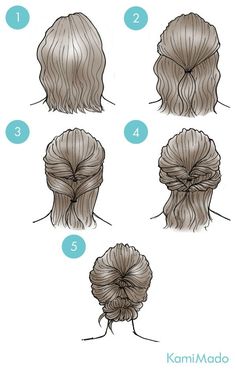 Tutorial de penteado fácil para fazer sozinha e arrasar. Coque lindo e trabalhado de forma simples. Easy Everyday Hairstyles, Hair 2018, Short Hair Updo, Everyday Hairstyles, Bridesmaid Hair