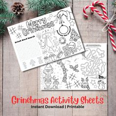 Grinchmas Christmas Activity Page - Fun & Festive Printable for Kids! Bring a touch of Whoville to your holiday celebrations with this Grinchmas-themed Christmas activity page! Perfect for keeping little hands busy and minds creative, this fun printable page is filled with activities inspired by everyone's favorite holiday grump. Kids can color in festive Grinch scenes, complete word searches, connect-the-dots, and even help the Grinch find his way through a whimsical maze to discover the true meaning of Christmas! Ideal for family gatherings, classroom fun, or a cozy holiday afternoon at home, this activity page is easy to download, print, and enjoy right away. Spread some cheer--and a bit of green--this holiday season with a Grinchy twist on Christmas fun! Grinch Scenes, Grinch Activity, Der Grinch, Christmas Activity, True Meaning Of Christmas, Classroom Fun, Kids Activity, Connect The Dots, Activity Sheets