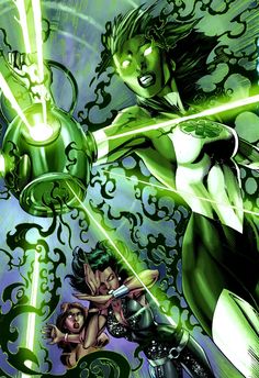 the cover to green lantern vol 1, featuring an image of two women with swords in their hands