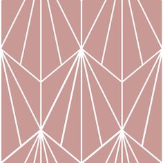 a pink and white wallpaper with lines in the shape of an abstract geometric pattern