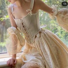 Elizabethan Corset, Beige Corset, Lace Up Corset, Looks Chic, Corset Dress, Fancy Dresses, Pretty Dresses