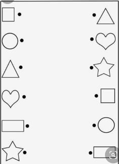 a worksheet with different shapes and numbers