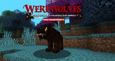 an image of a minecraft video game with werewolvess on the screen and in the background