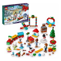 the lego friends winter village set is packed with toys and accessories, including a toy train