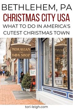 an advertisement for a christmas city usa store