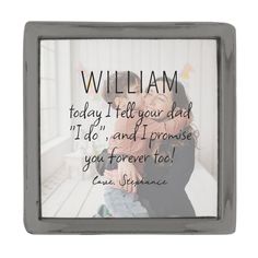 a photo frame with an image of a woman holding a child and the words william on it