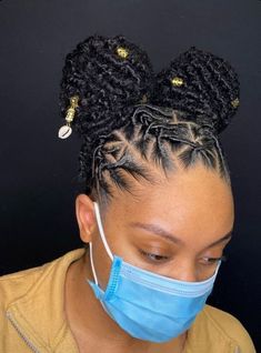 Dread Lock Styles Black Women, Space Buns On Locs, Sistalocs Hairstyles, Bun Locs Hairstyles For Women, Locking Hair, Tips For Black Women