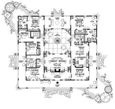 the floor plan for a house with multiple rooms