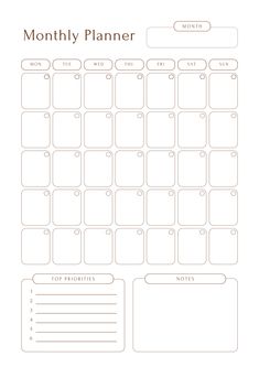 This is a printable monthly planner to manage your life and to help achieve your goals. Just download, print and get started right away.

Simply print from your home printer or send to a local printing shop. Print as many pages as you need.

Your purchase includes A4, A5, letter & half letter planners.

This item is for personal use and cannot be resold, redistributed or used for any commercial purposes.

Please don't hesitate to message me with any questions. I'm happy to help. Printable Meal Planner Monthly, Planner Monthly Layout, Samsung Notes, Student Planner Printable, Planner Writing