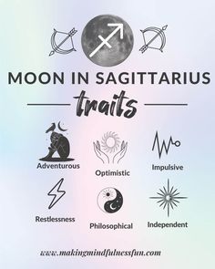 the zodiac sign for the moon in sagittarius, which includes eight signs