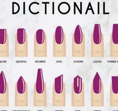 Dictionail A guide to nail shapes and their names. in 2022 Acrylic Olive Nails, Usa Nails, Acrylic Nail Shapes, Acrylic Toes, Different Nail Shapes, Acrylic Toe Nails, Shape Names, Floral Nail Designs, White Acrylic Nails