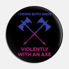 Swinging both ways with pride and fury! -- Choose from our vast selection of pins to match with your desired size to make the perfect custom pin. Pick your favorite: Movies, TV Shows, Art, and so much more! Available in small and large. Perfect to wear or to decorate your bag or backpack with. Pride Pins, Pride Merchandise, Funny Outfits, Custom Pins, Tv Shows, Tv, Pins