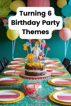 a birthday party with balloons and decorations