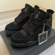 Amazing Condition Black Cat 4’s Owned Since The Drop In 2020. Includes Original Box, Jordan Tag, Jordan 4 Collectors Card, And The Beauties Themself!! Jordan Shoes Black, Yantai, Nike Fashion Shoes