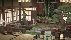 𝚖𝚒𝚢𝚊𝚗𓆸 ⡱ (@miyan_acnh) • Instagram photos and videos Acnh Interior, Japanese Bath House, Waterfall Landscaping, Japanese Bath, Ac New Leaf, Island Ideas, Animal Crossing Game, Animal Control