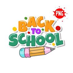 the back to school logo with a pencil