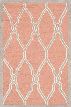 Safavieh Cambridge 352 Coral/Ivory Area Rug Main Coral Area Rug, Coral Rug, Safavieh Rug, Ivory Area Rug, Ivory Rug, White Area Rug, Geometric Rug, Geometric Designs, Tile Patterns