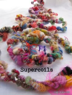 there are many different types of yarns on the table with words superroots