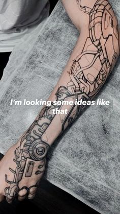 Cool Tats Arm, Robot Arm Tattoo Sleeve, Tech Sleeve Tattoo, Cyberpunk Tattoo Arm, Tech Tattoo Design, Cyberpunk Tattoo Sleeve, Cyberpunk Hand Tattoo, Robot Tattoo Design, Sci Fi Tattoos