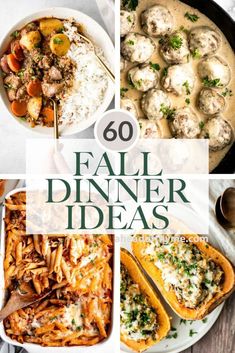 Over 60 best easy fall dinner ideas including casseroles, one pot weeknight dinners, chicken and meat, vegetarian fall recipes, soups, stews, and curries. | aheadofthyme.com Autumn Recipes Vegetarian, Winter Food, Weeknight Dinner