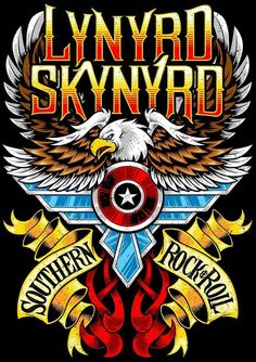 an image of a concert poster for lynyrd skynyrd