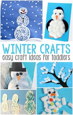 winter crafts for toddlers that are easy to make