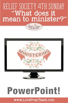 a computer screen with the words, what does it mean to minister?