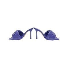 One Of A Kind Brand New Bottega Heels! Make A Statement! Bottega Heels, Bottega Veneta Shoes, Mules Sandals, Shoes Purple, New Bottega, Mule Sandals, Leather Mules, Bottega Veneta, Color Purple