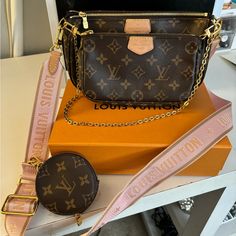 Lv Crossbody Bag, Pochette Louis Vuitton, Louis Vuitton Multi Pochette, Louis Vuitton Crossbody, Lv Bags, Perfect Handbag, Bracelet Fashion, Beautiful Handbags, Prada Handbags