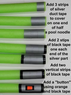 the instructions for how to use neon green tape